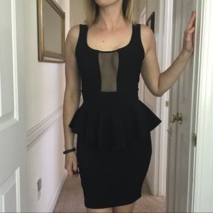Like New Phanuel Mesh Front Peplum LBD